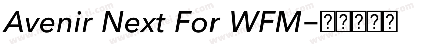 Avenir Next For WFM字体转换